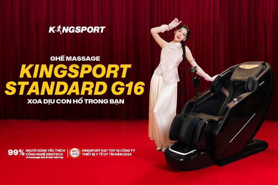 Muội cùng ghế massage KingSport Deluxe G16